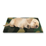 Black And Green Camouflage Print Pet Cooling Mat Cover