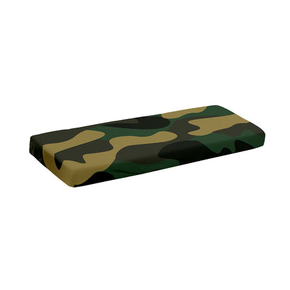 Black And Green Camouflage Print Piano Keyboard Cover