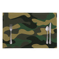 Black And Green Camouflage Print Placemat