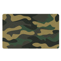 Black And Green Camouflage Print Polyester Doormat