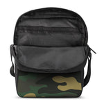 Black And Green Camouflage Print Rectangular Crossbody Bag