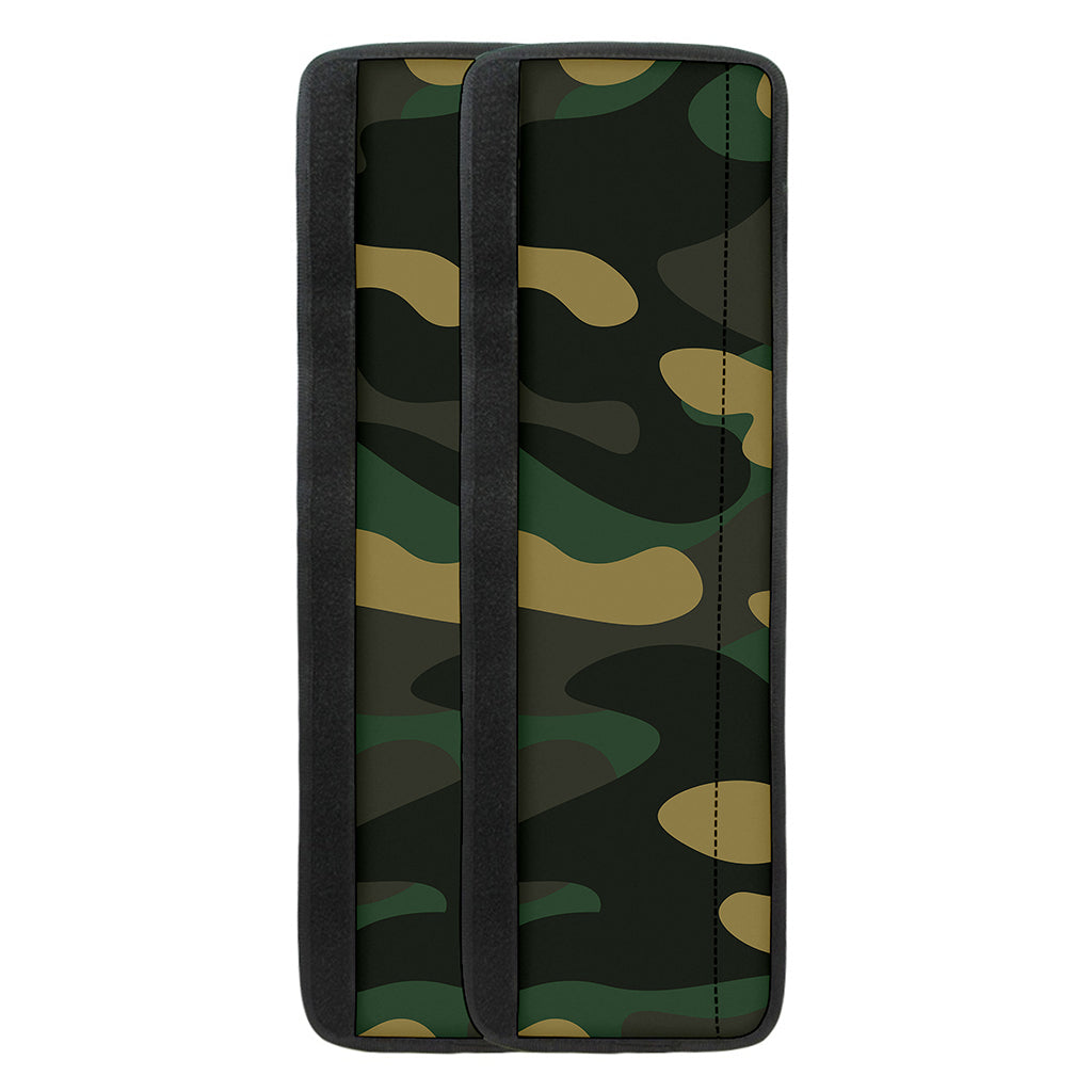 Black And Green Camouflage Print Refrigerator Handle Covers