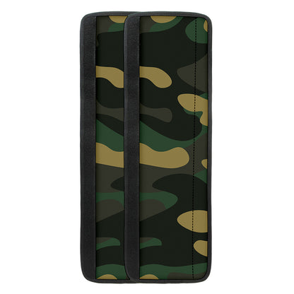 Black And Green Camouflage Print Refrigerator Handle Covers