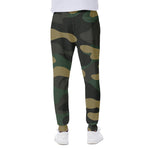 Black And Green Camouflage Print Scuba Joggers