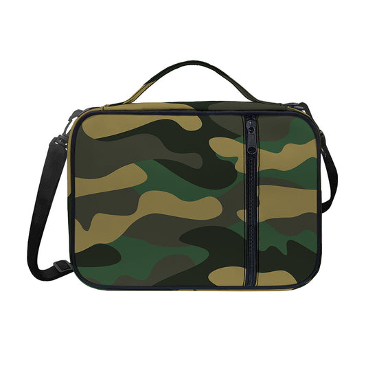Black And Green Camouflage Print Shoulder Strap Bible Bag