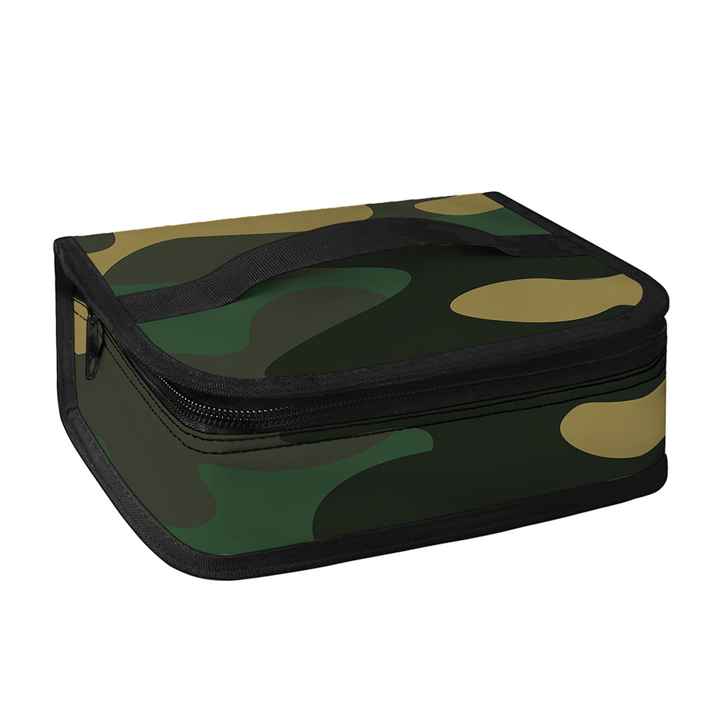 Black And Green Camouflage Print Small Lunch Bag