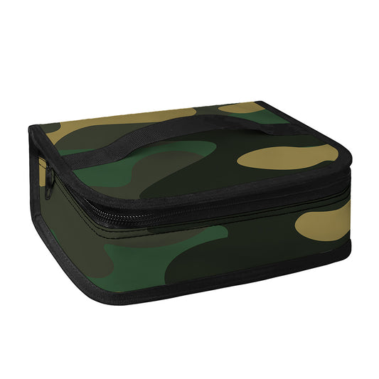 Black And Green Camouflage Print Small Lunch Bag