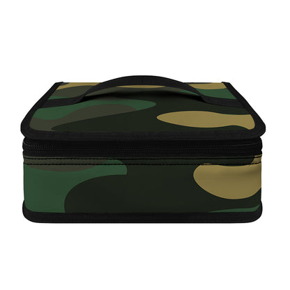 Black And Green Camouflage Print Small Lunch Bag