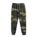 Black And Green Camouflage Print Sweatpants