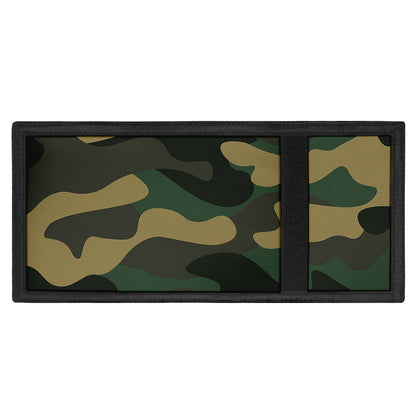 Black And Green Camouflage Print Trifold Wallet