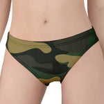 Black And Green Camouflage Print Women's Panties