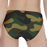 Black And Green Camouflage Print Women's Panties