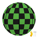Black And Green Checkered Print Basketball