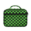 Black And Green Checkered Print Briefcase Bible Bag