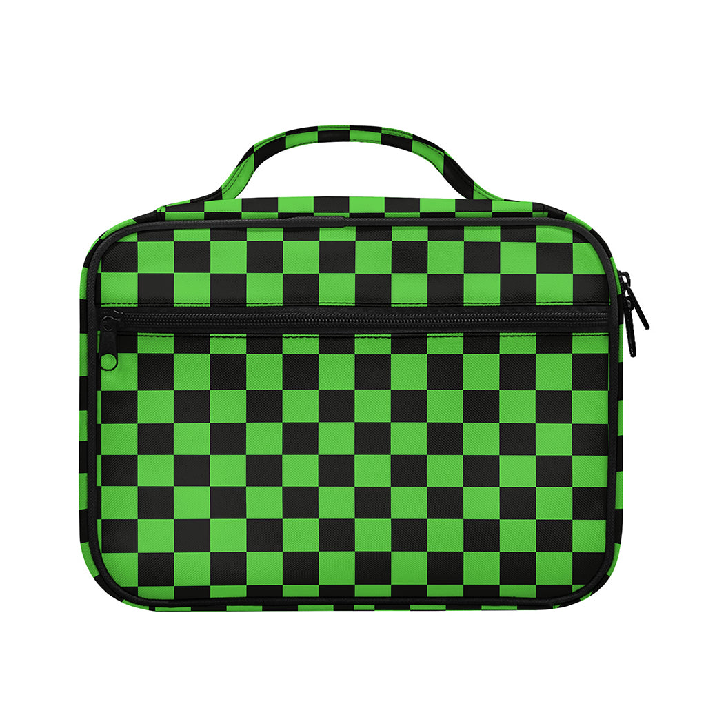 Black And Green Checkered Print Briefcase Bible Bag
