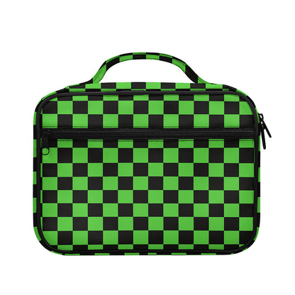 Black And Green Checkered Print Briefcase Bible Bag