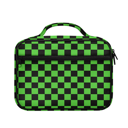 Black And Green Checkered Print Briefcase Bible Bag