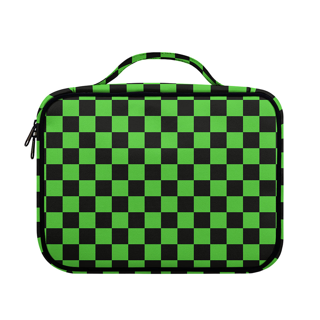 Black And Green Checkered Print Briefcase Bible Bag