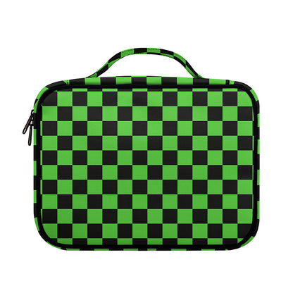Black And Green Checkered Print Briefcase Bible Bag
