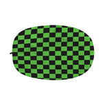 Black And Green Checkered Print Car Side Mirror Covers