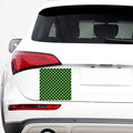 Black And Green Checkered Print Car Sticker