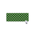 Black And Green Checkered Print Extended Mouse Pad