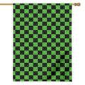 Black And Green Checkered Print House Flag