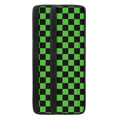 Black And Green Checkered Print Refrigerator Handle Covers