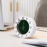 Black And Green Shamrock Pattern Print Alarm Clock
