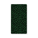 Black And Green Shamrock Pattern Print Baby Crib Sheet