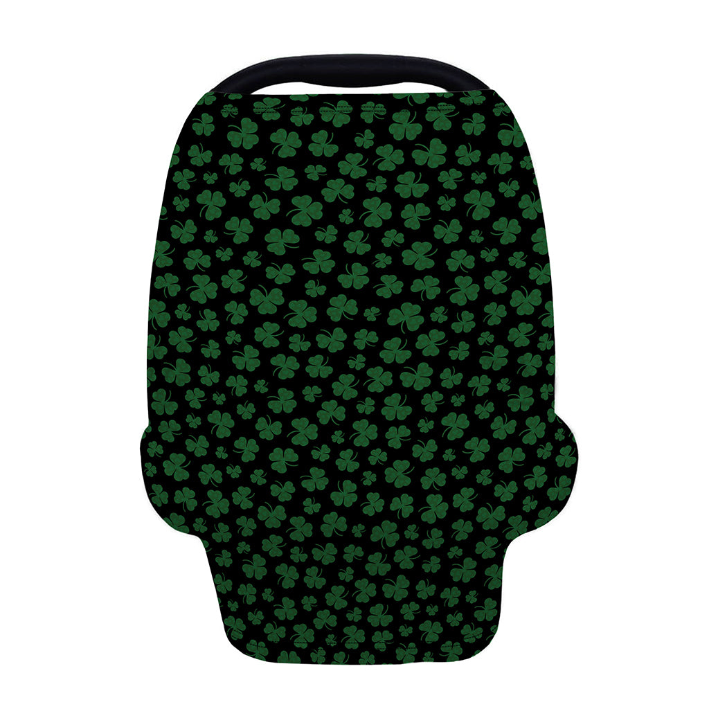 Black And Green Shamrock Pattern Print Baby Seat Cover