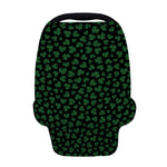Black And Green Shamrock Pattern Print Baby Seat Cover