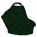 Black And Green Shamrock Pattern Print Baby Seat Cover