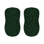 Black And Green Shamrock Pattern Print Bar Stool Covers