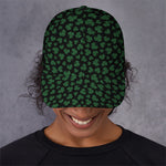Black And Green Shamrock Pattern Print Baseball Cap
