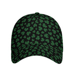 Black And Green Shamrock Pattern Print Baseball Cap