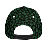 Black And Green Shamrock Pattern Print Baseball Cap
