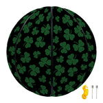 Black And Green Shamrock Pattern Print Basketball