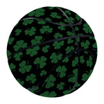 Black And Green Shamrock Pattern Print Basketball