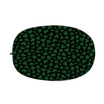 Black And Green Shamrock Pattern Print Car Side Mirror Covers