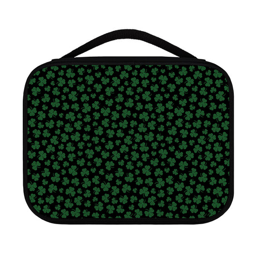 Black And Green Shamrock Pattern Print Classic Bible Case