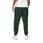 Black And Green Shamrock Pattern Print Cotton Pants