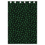 Black And Green Shamrock Pattern Print Curtain