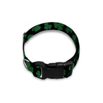 Black And Green Shamrock Pattern Print Dog Collar