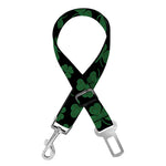Black And Green Shamrock Pattern Print Dog Seat Belt