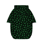 Black And Green Shamrock Pattern Print Dog Zip Up Hoodie