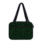 Black And Green Shamrock Pattern Print Double Strap Bible Bag