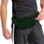 Black And Green Shamrock Pattern Print Fanny Pack