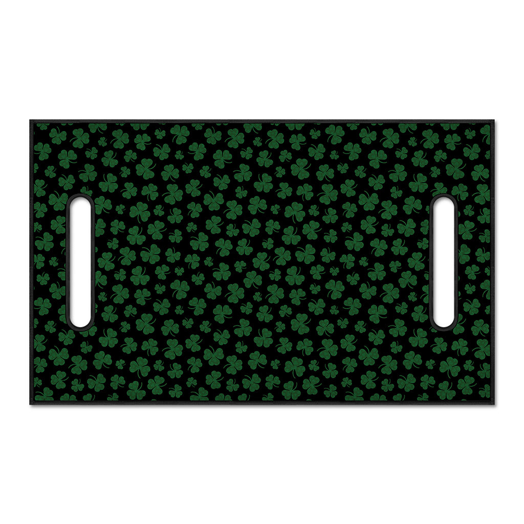 Black And Green Shamrock Pattern Print Golf Cart Seat Cover