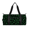 Black And Green Shamrock Pattern Print Gym Bag